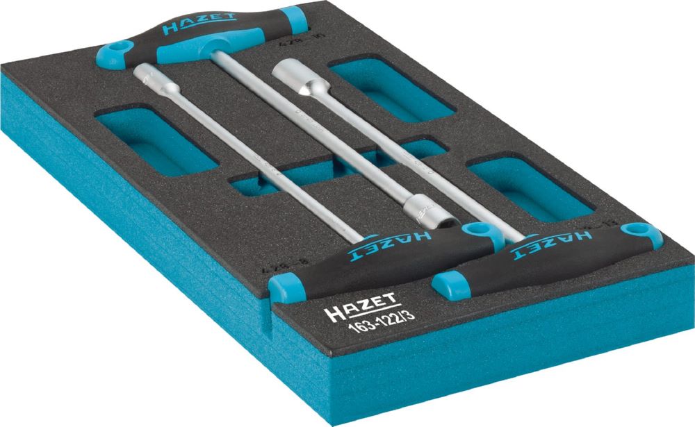 Produktbild Hazet Steckschlüssel Satz mit T-Griff 163-122/3 Außen Sechskant Profil 3-teilig