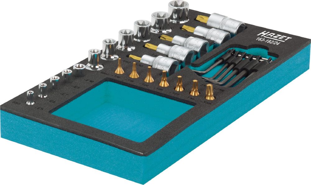 Produktbild Hazet Steckschlüsseleinsatz Satz 1/2 Zoll 1/4 Zoll Profile Ordnungssystem 342 x 172 mm bild 4