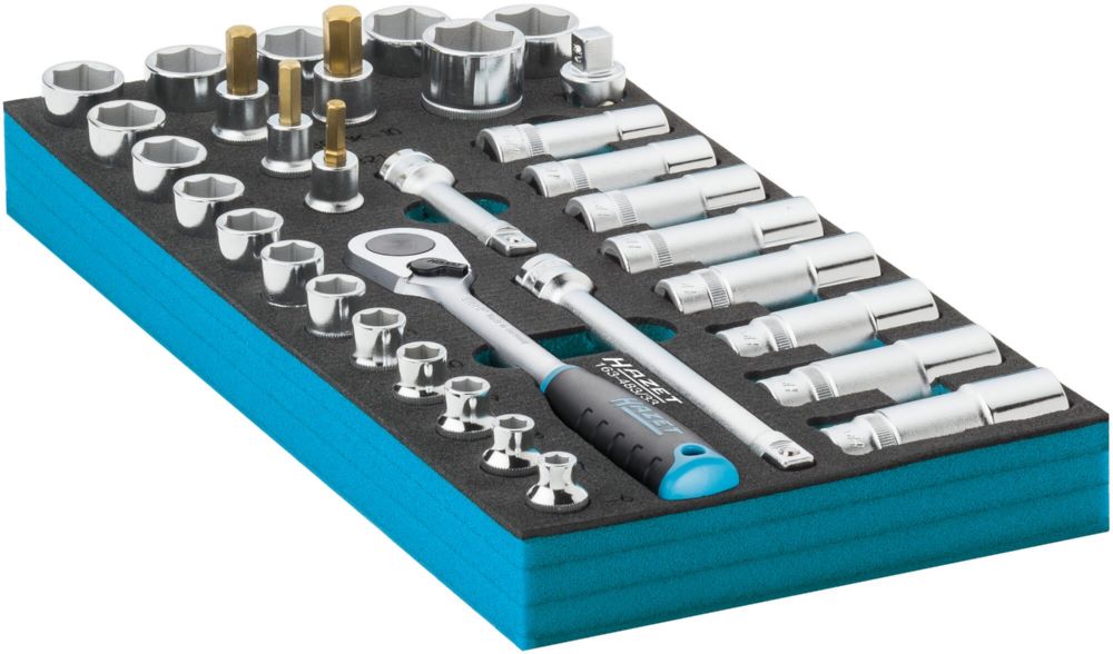 Produktbild Hazet Steckschlüsseleinsatz Satz 163-483/33 3/8 Zoll Vierkant Sechskant Profile 5-22 bild 3
