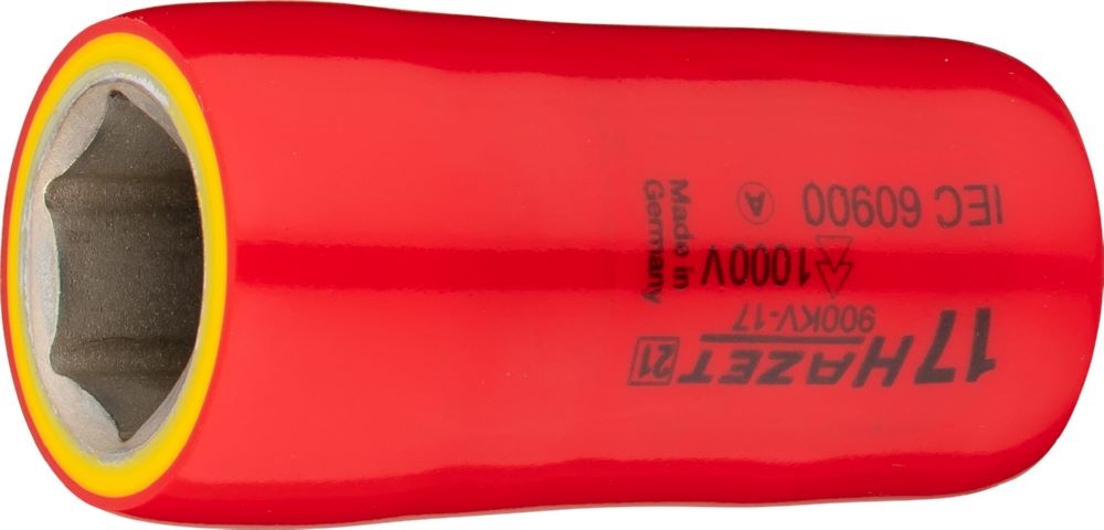 Produktbild Hazet Steckschlüsseleinsatz schutzisoliert 900KV-17 Sechskant-Tractionsprofil SW 17 mm