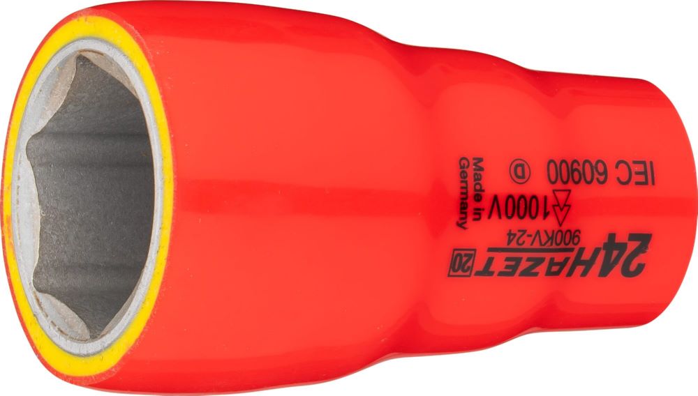 Produktbild Hazet Steckschlüsseleinsatz schutzisoliert 900KV-24 1/2 Zoll 12,5 mm Vierkant SW 24 mm