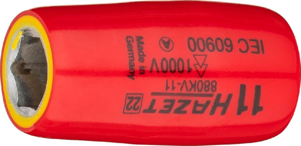 Produktbild Hazet Steckschlüsseleinsatz schutzisoliert 880KV-11 3/8 Zoll (10 mm) Vierkant SW 11 mm