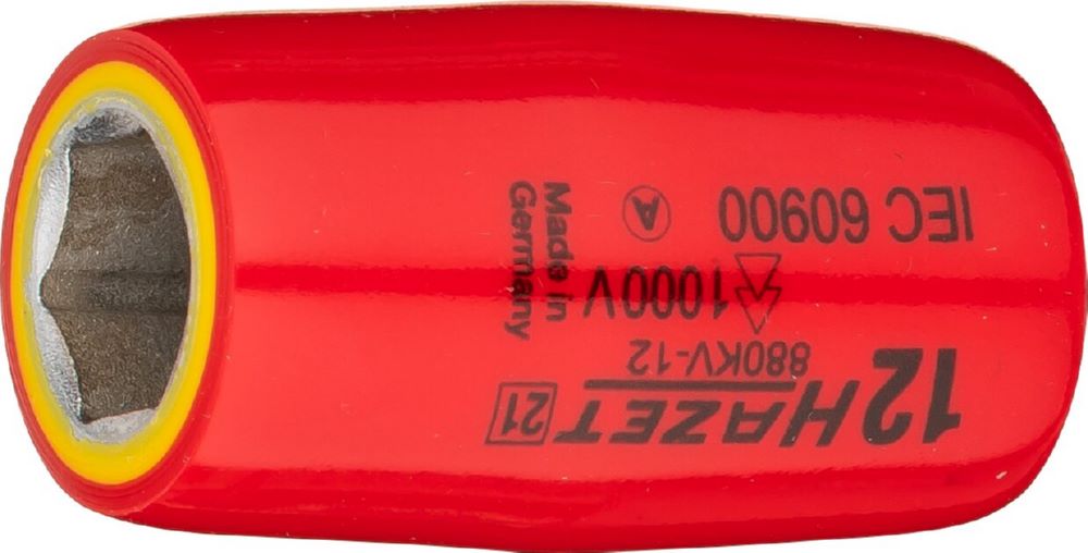 Produktbild Hazet Steckschlüsseleinsatz schutzisoliert 880KV-12 3/8 Zoll 10 mm Vierkant SW 12 mm