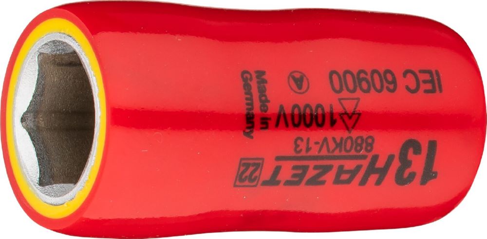Produktbild Hazet Steckschlüsseleinsatz schutzisoliert 880KV-13 3/8 Zoll 10 mm Vierkant SW 13 mm