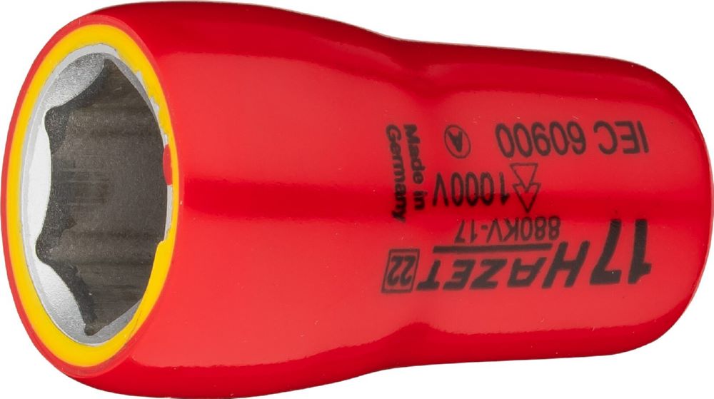 Produktbild Hazet Steckschlüsseleinsatz schutzisoliert 880KV-17 3/8 Zoll (10 mm) Vierkant SW 17 mm