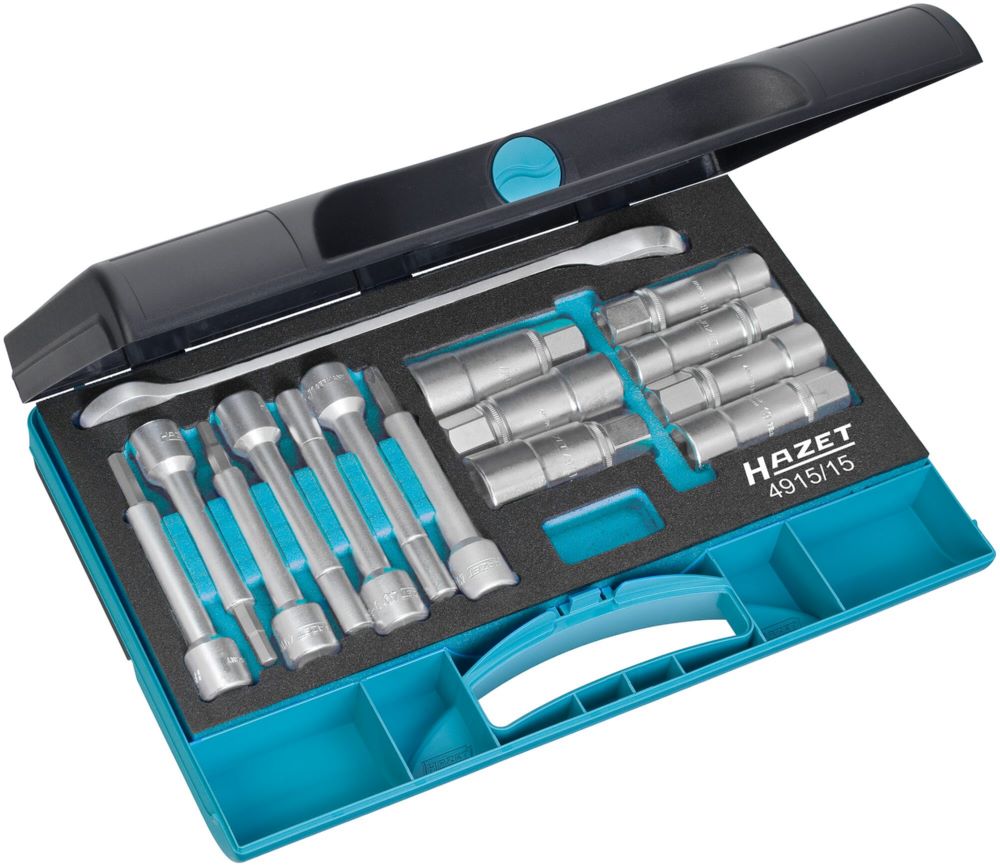 Produktbild Hazet Stoßdämpfer Werkzeug Satz 4915/15 mit 1/2 Zoll Profile 15 teilig