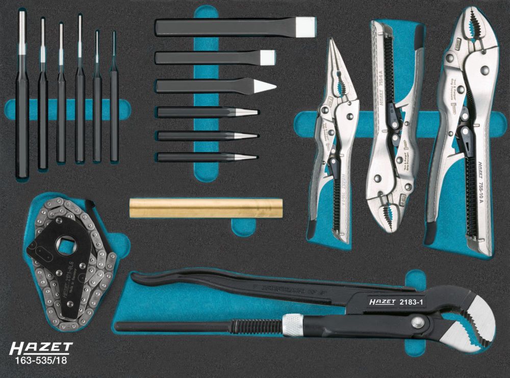 Produktbild Hazet Universal Satz Werkzeuge 163-535/18 18 teilig bild 1