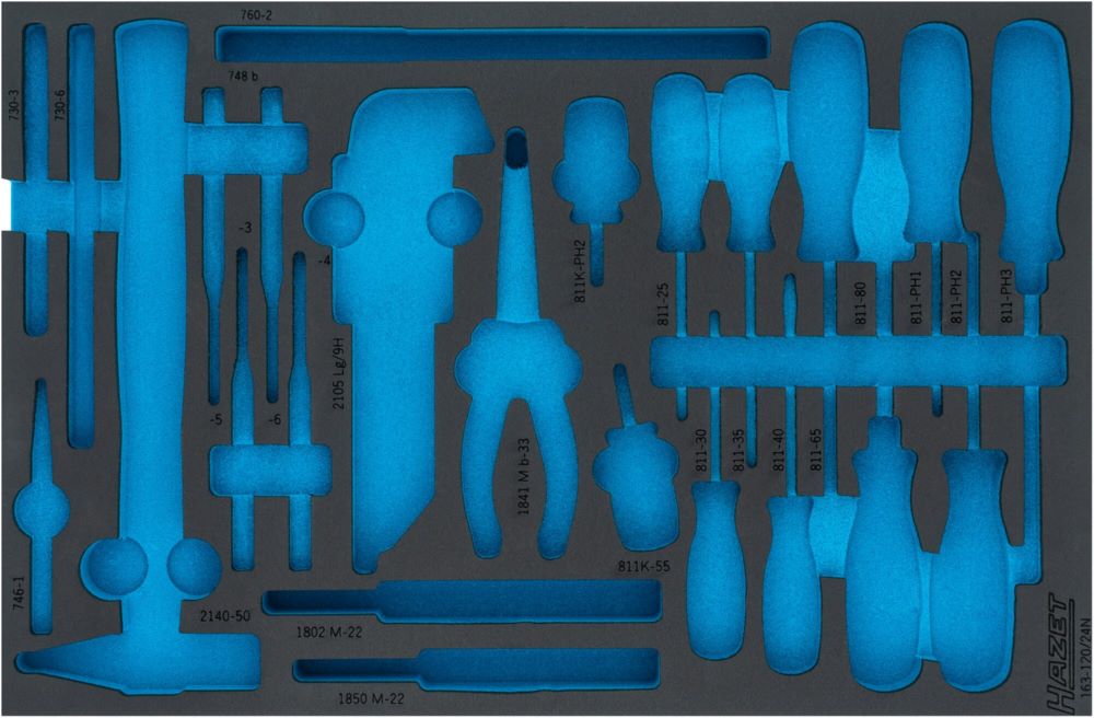 Produktbild Hazet 2 Komponenten Weichschaumeinlage L 519 x B 342 mm 163 - 120LN