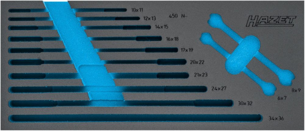 Produktbild Hazet 2 Komponenten Weichschaumeinlage 163 - 519 Liter leer L 392 x B 172 mm