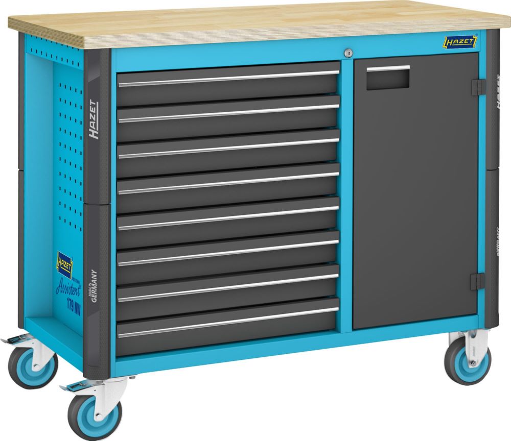 Produktbild Hazet Werkbank fahrbar Assistent einzeln 179NW-8 mit Schubladen 600 x 1150 x 964 mm bild 13