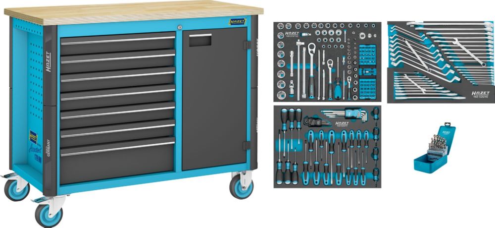 Produktbild Hazet t Fahrbare Werkbank Assistent 179NW Sortiment 228 Teile L 1150 x B 600 x H 964 m