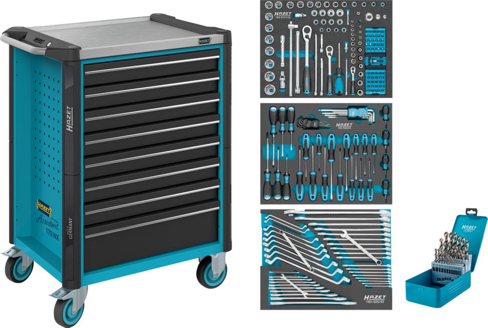 Produktbild Hazet Werkstattwagen Assistent 179NX Sortiment 228 Teile L 785 x B 518 x H 1020 mm