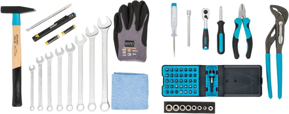 Produktbild Hazet Werkzeug Ledertasche mit Sortiment 1520/64 mit Tractionsprofilen 1/4 Zoll bild 6