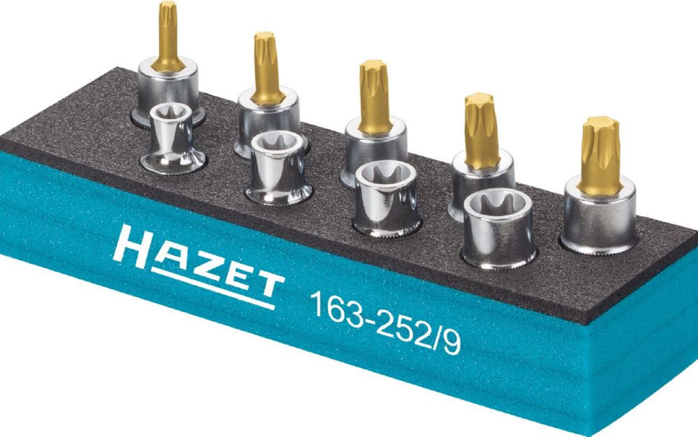 Produktbild Hazet Werkzeug Satz 3/8 Zoll 163-252/9 Vierkant Außen Torx bild 3