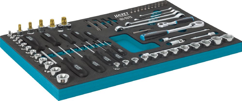 Produktbild Hazet Werkzeug Satz 163-53/75 mit Vierkant Sechskant Torx 75 teilig bild 2