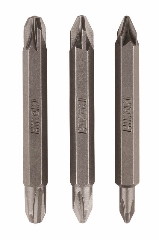 Produktbild Hikoki 3 Doppelbit 1/4 Zoll Phillips Pozidrive PH1 PZ1 PH2 PZ2 PH3 PZ3 60 mm
