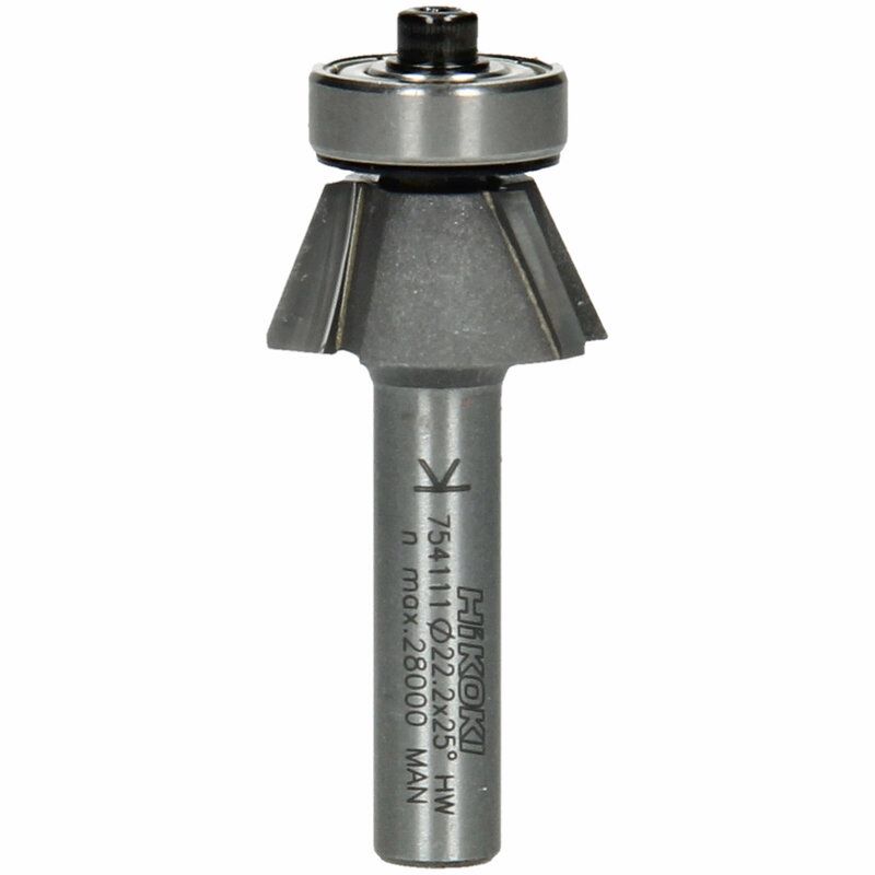 Produktbild Hikoki Fasenfräser 8 mm mit Kugellager 3 Schneiden 22,2 x 53 x 25 mm