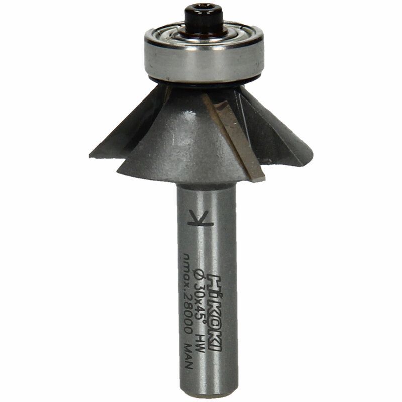 Produktbild Hikoki Fasenfräser 8 mm mit Kugellager 3 Schneiden 30 x 53 x 45 mm