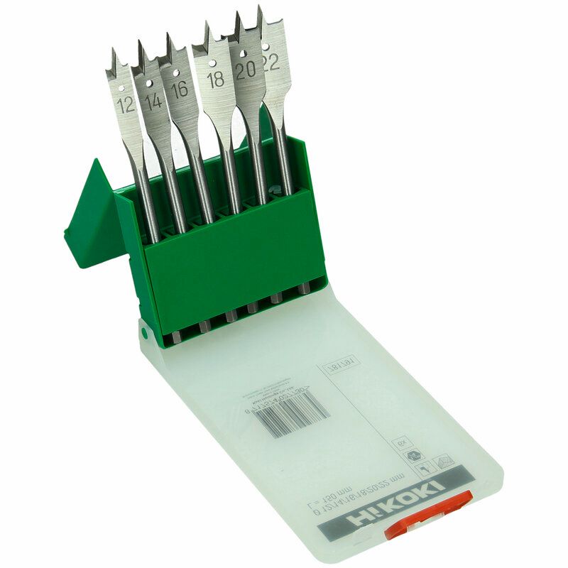 Produktbild Flachholzbohrer Set 12 14 16 18 20 22 x 150 mm Sechskant 1/4 Zoll 6 teilig bild 3