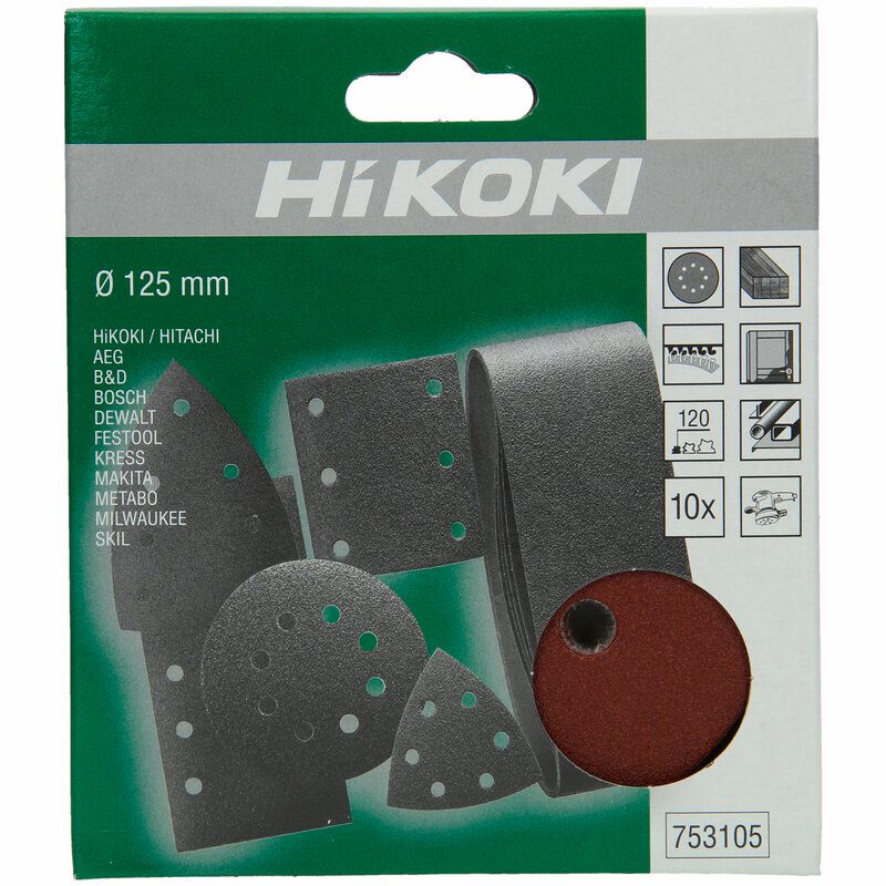 Produktbild 10 Haftschleifblätter 125mm P120, Rot bild 2