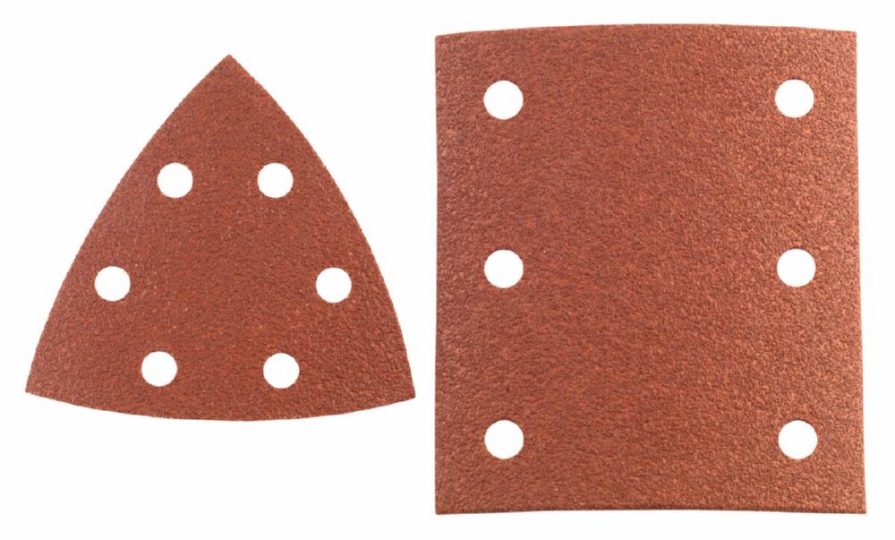 Produktbild Hikoki 45 Haftschleifblätter Set P60 80 120 Rot für SC12SH