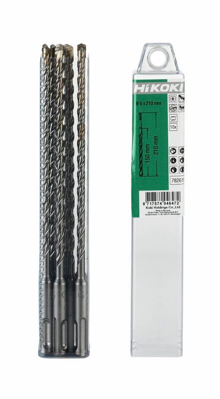 Produktbild Hikoki 10 HM Hammerbohrer SDS Plus 2 Schneider 6 x 150 mm 210 mm