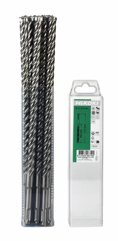 Produktbild Hikoki 10 Hammerbohrer SDS Plus Vollhartmetallkopf 10 x 200 mm 265 mm