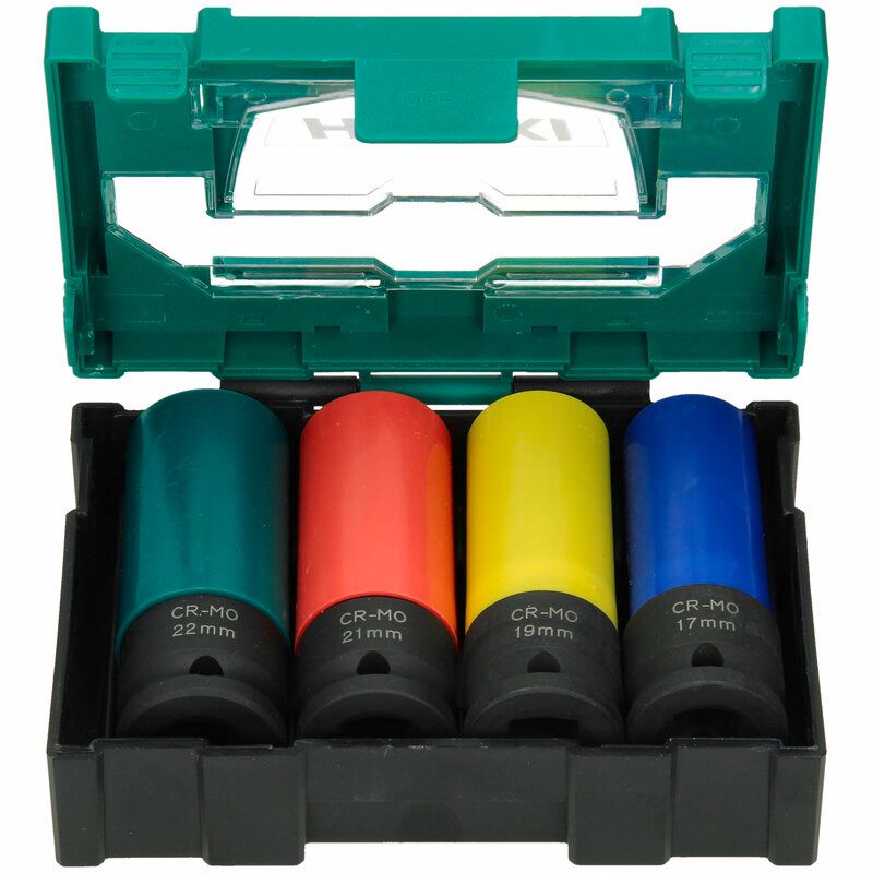 Produktbild Hikoki KFZ Steckschlüssel Set Größe 2 1/2 Zoll 4 teilig