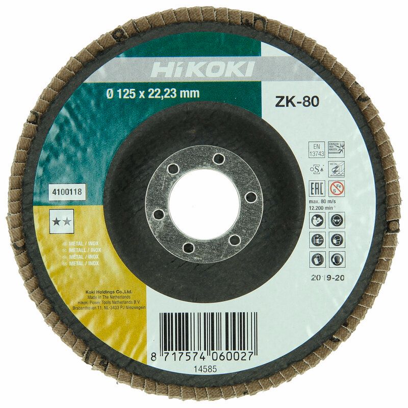 Produktbild Lamellenschleifteller 115 mm P 80, ZK, gekröpft bild 2