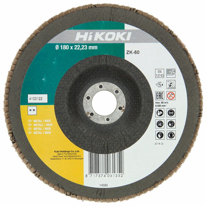 Produktbild Lamellenschleifteller 180 mm Körnung P 80 ZK gekröpft bild 2