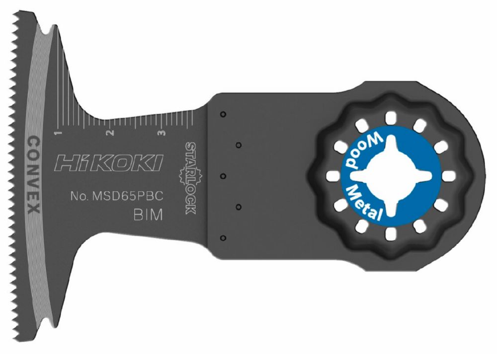 Produktbild Hikoki Multitool Sägeblatt Schnitt 40 mm Holz Metall BIM Starlock MSD65PBC