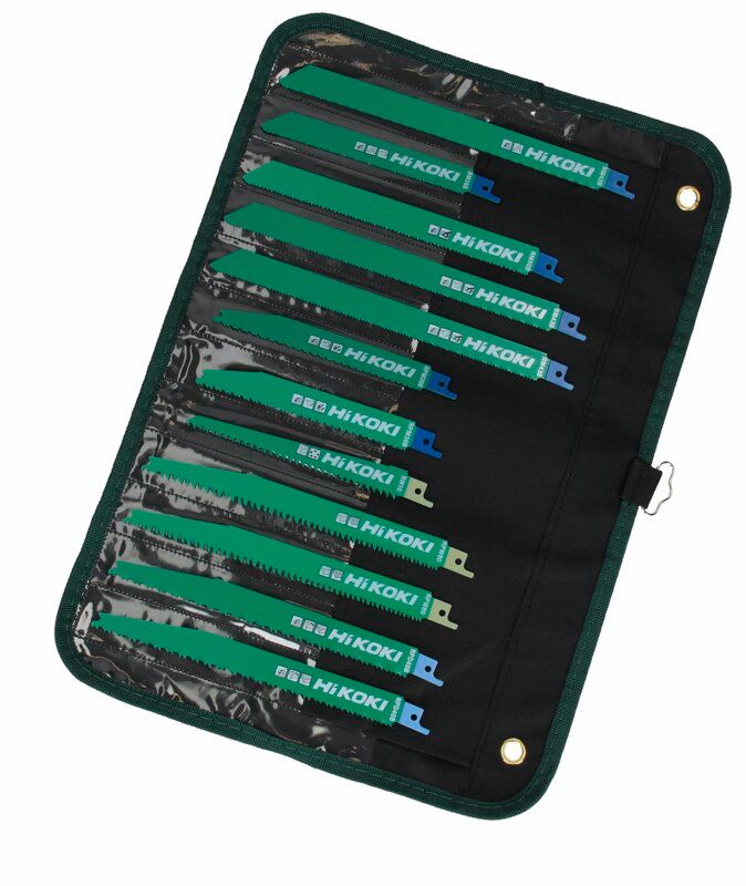 Produktbild Hikoki Säbelsägeblatt 1/2 Zoll Set Rolltasche 12 teilig