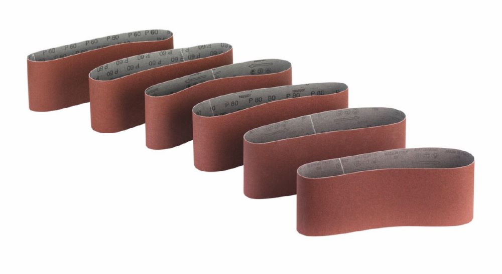 Produktbild Hikoki 6 Schleifbänder Set 100 x 610 mm P60 80 120 Rot