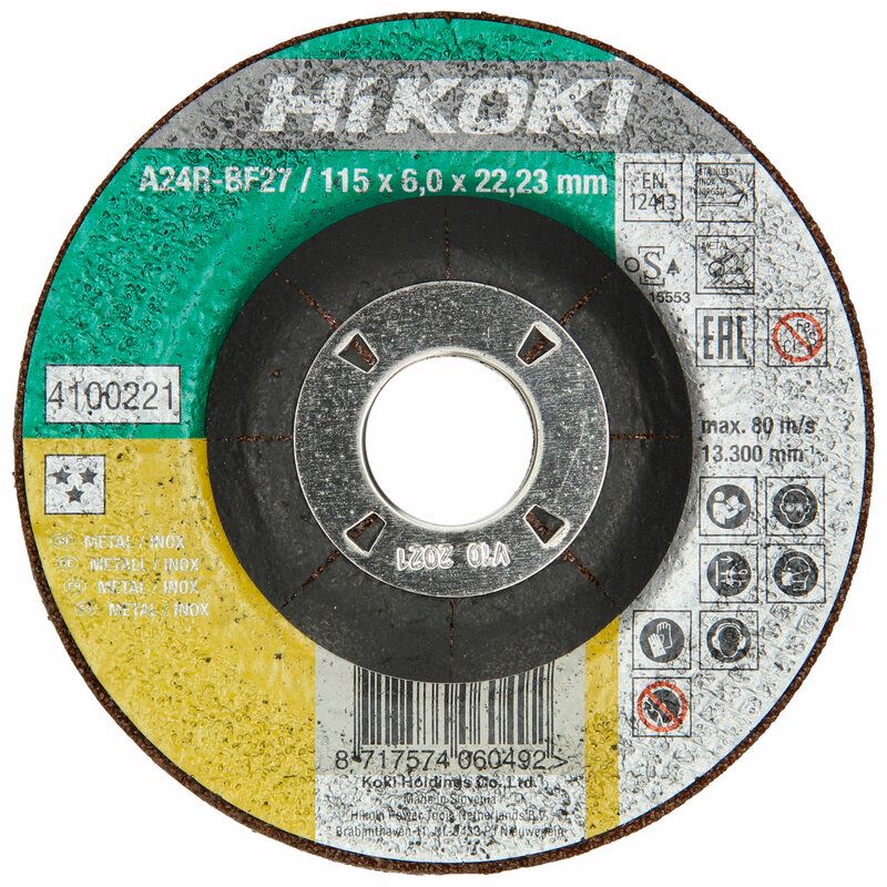 Produktbild Hikoki Schruppscheibe 115 x 6 x 22,23 mm Inox DPC