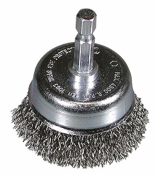 Produktbild Hikoki Stahldraht Topfbürste 50 x 0,3 mm 1/4 Zoll HEX Stahl gewellt