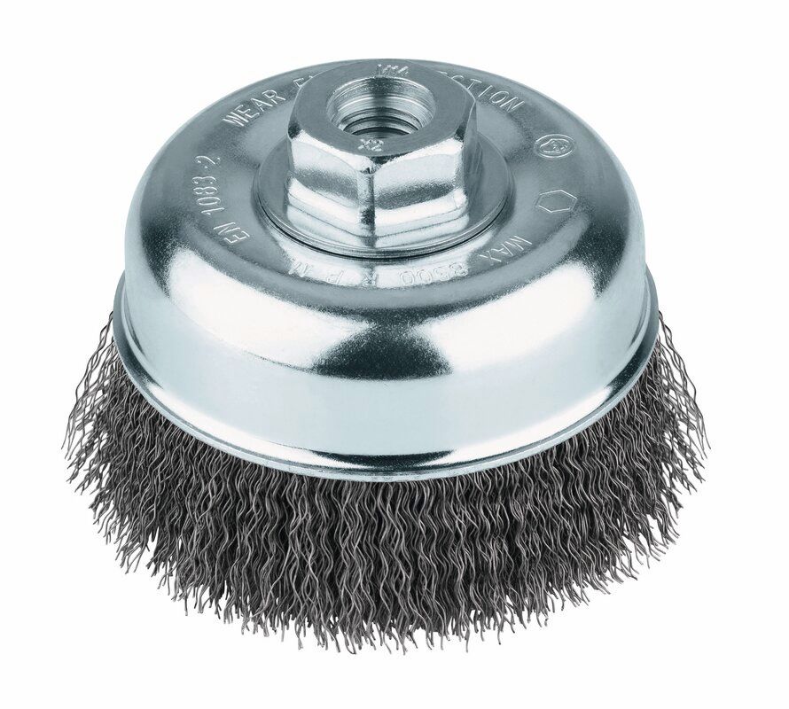 Produktbild Hikoki Stahldraht Topfbürste 125 x 0,3 mm Schaft M14 Stahl gewellt