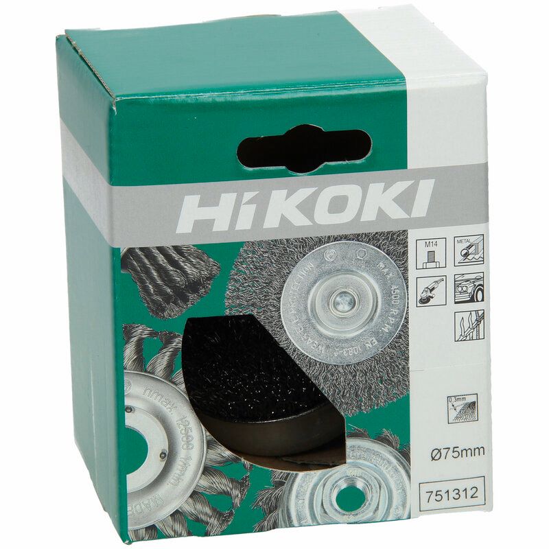 Produktbild Stahldraht Topfbürste 75 x 0,3 mm M14 Stahl gewellt bild 2