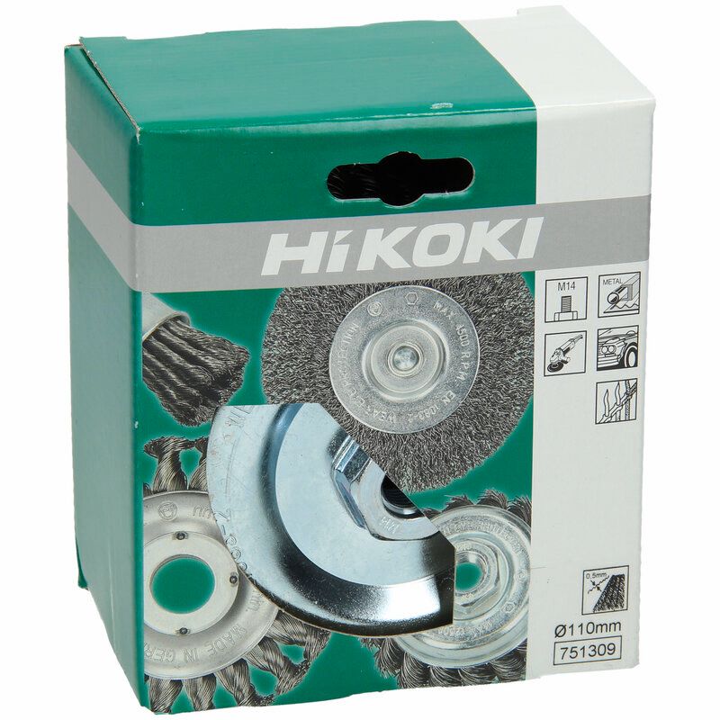 Produktbild Stahldraht Topfbürste 110 x 0,35 mm M14 Stahl gezopft bild 2