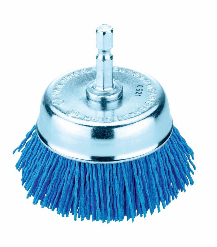 Produktbild Hikoki Stahldraht Topfbürste 75 mm 1/4 Zoll HEX grittyflex blue K 180