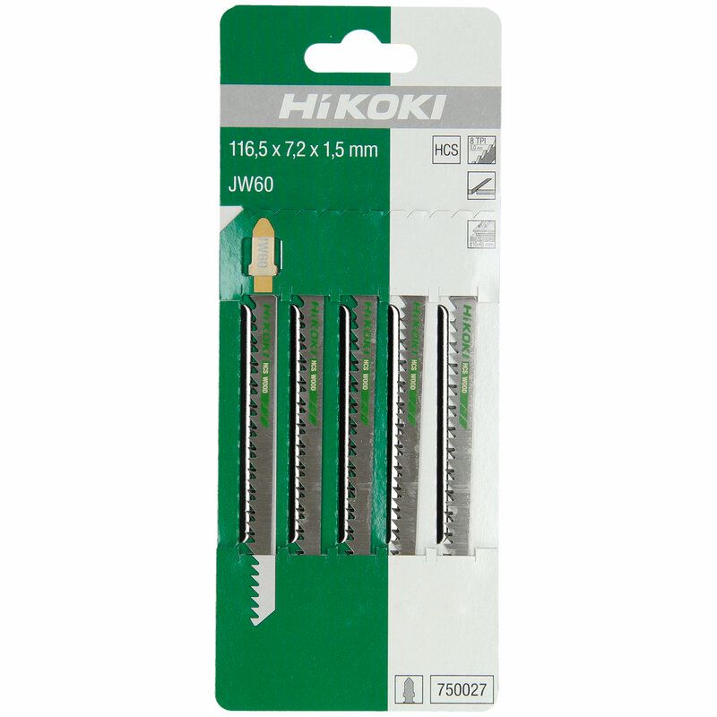 Produktbild 5 Stichsägeblätter Holz 116,5 x 1,5 x 7,2 mm HCS JW60/T301CD bild 2