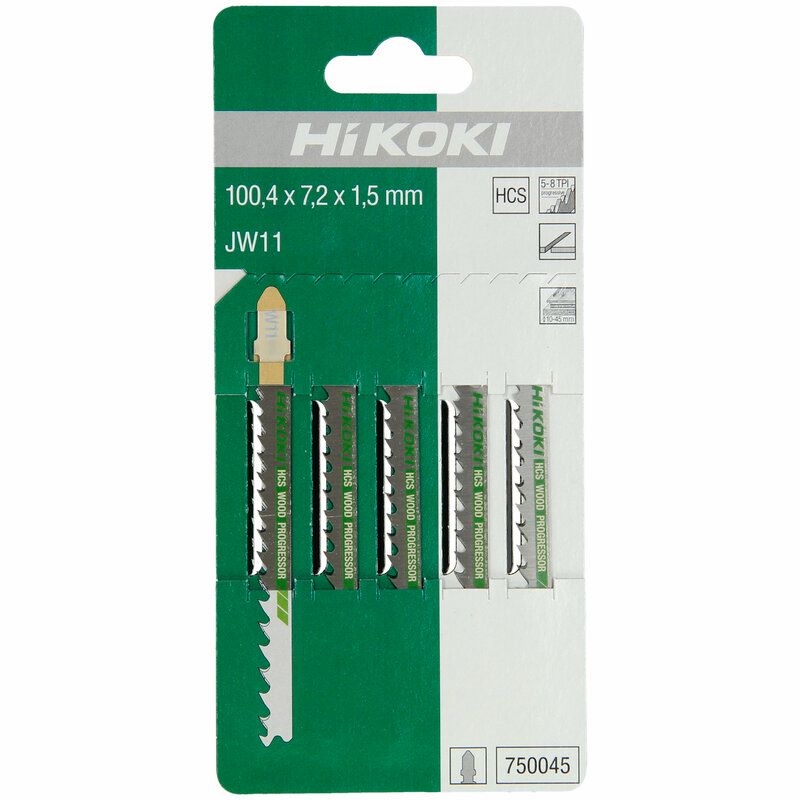Produktbild 5 Stichsägeblätter 100,4 x 7,2 x 1,5 mm Holz HCS JW11/T101D bild 2