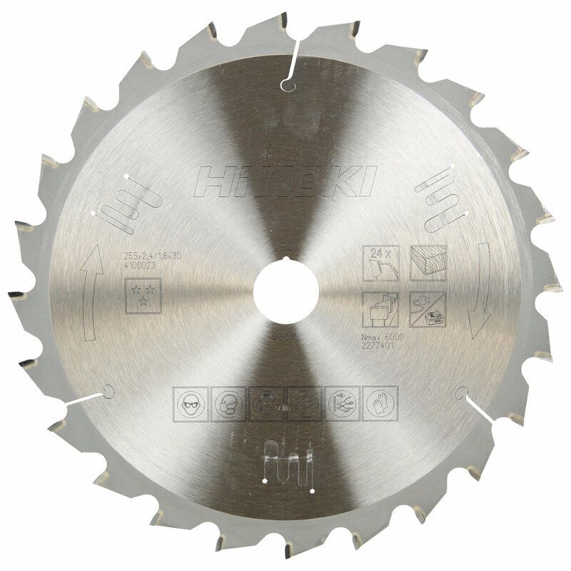 Produktbild Hikoki TCT Kreissägeblatt Holz 255 x 30 mm Z24 Flach und Wechselzahn