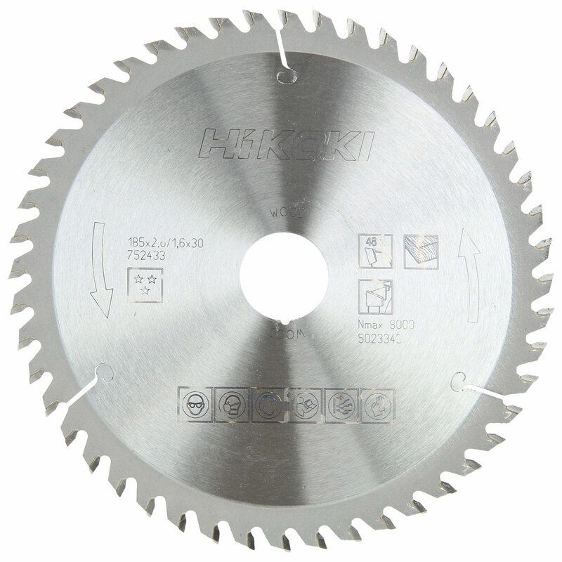Produktbild Hikoki TCT Kreissägeblatt Holz 185 x 30 mm Z48 Wechselzahn