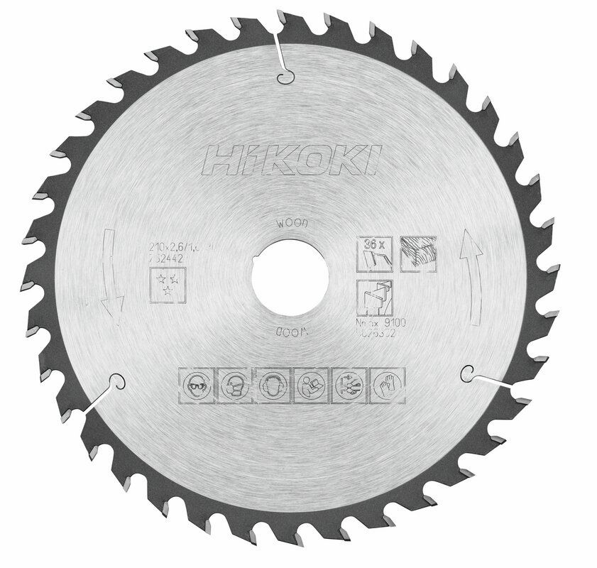 Produktbild Hikoki TCT Kreissägeblatt Holz 210 x 30 mm Z36 Wechselzahn