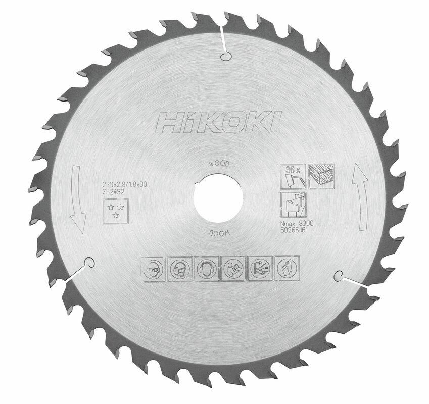 Produktbild Hikoki TCT Kreissägeblatt Holz 230 x 30 mm Z36 Wechselzahn