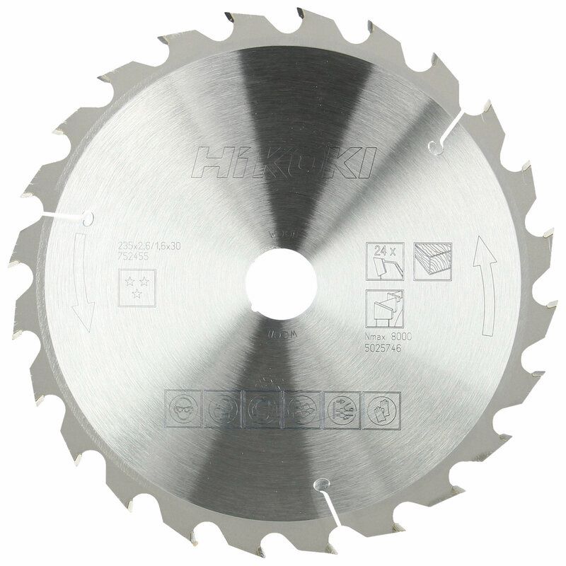Produktbild Hikoki TCT Kreissägeblatt Holz 235 x 30 mm Z24 Wechselzahn