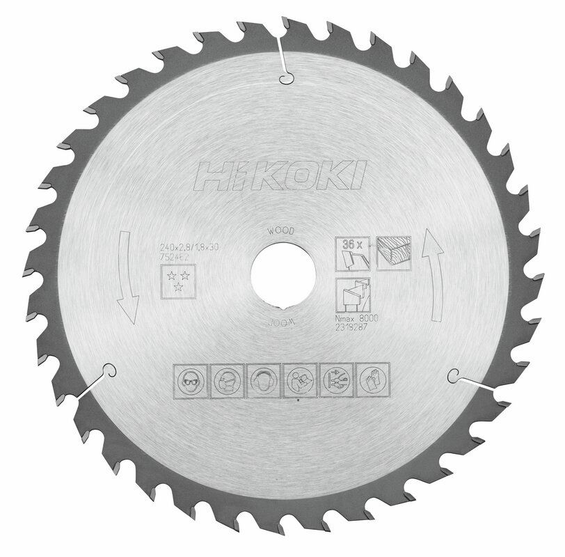 Produktbild Hikoki TCT Kreissägeblatt Holz 240 X 30 mm Z36 Wechselzahn