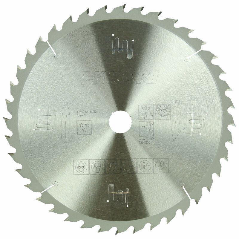 Produktbild Hikoki TCT Kreissägeblatt Holz 305 x 30 mm Z40 Wechselzahn