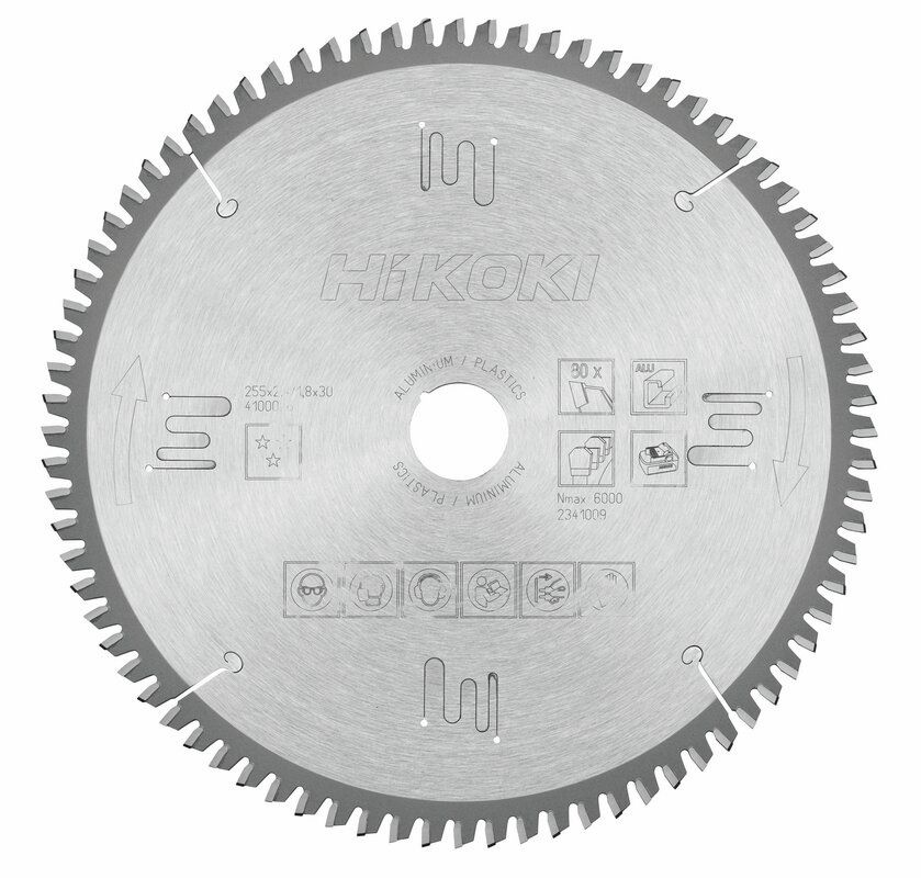 Produktbild Hikoki TCT Kreissägeblatt Laminat Aluminium 255 x 30 mm Z80 Trapez und Flachzahn