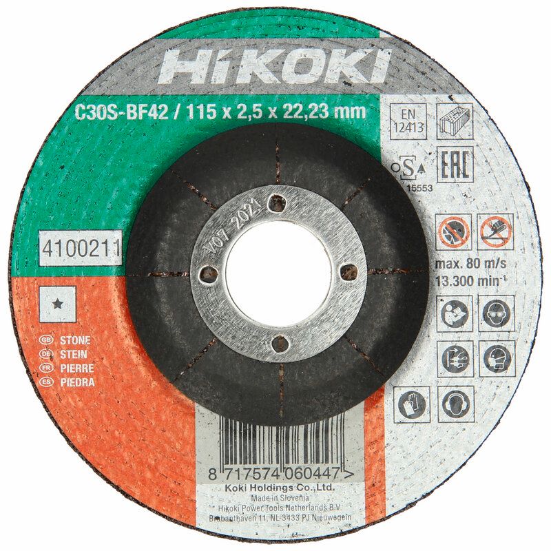 Produktbild Hikoki Trennscheibe 115 x 3 x 22,23 mm Stein F42